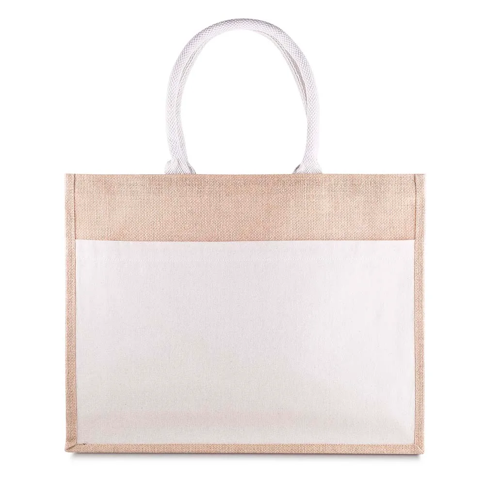 Sacola em Algodão e Juta 220g/m² (35x45x11cm) - alternativa