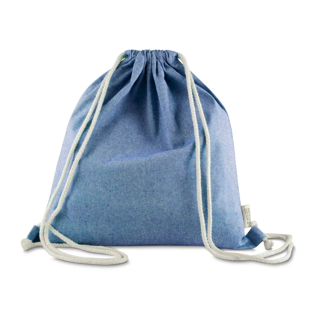 Sacola/mochila em Algodão Mescla Reciclado 140g/m² - alternativa