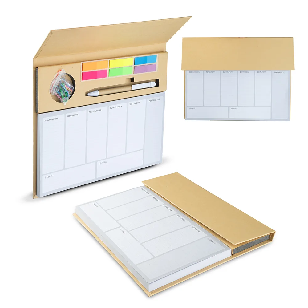 Kit Escritório Capa em Papel Kraft